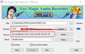 Audiobestand opnemen